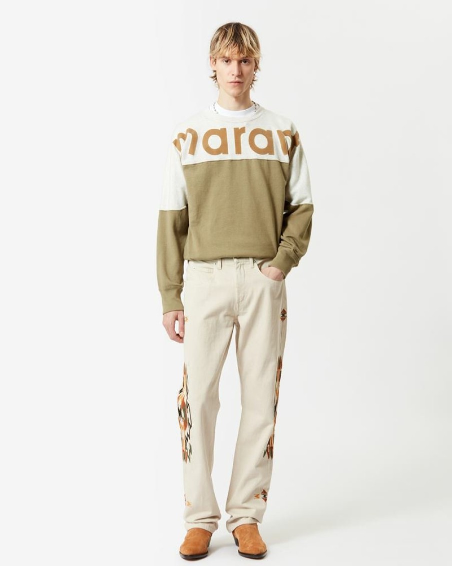 Man Isabel Marant | Howley Two-Tone "Marant" Sweatshirt