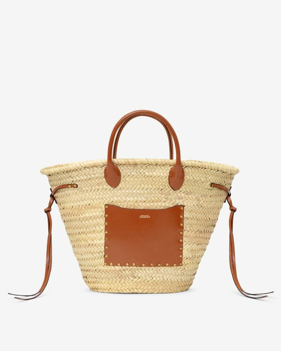 Bags Isabel Marant | Cadix Raffia And Leather Basket Bag